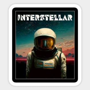 Interstellar, astronaut space travel, universe discovery Sticker